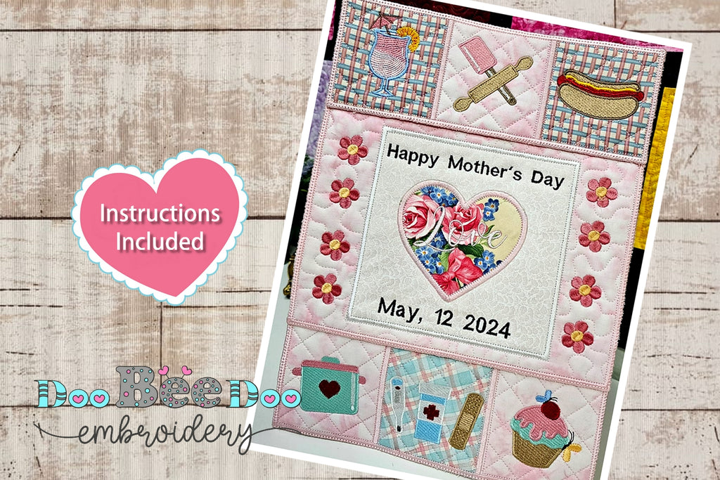 Mother's Day Hanger - ITH Project - Machine Embroidery Design