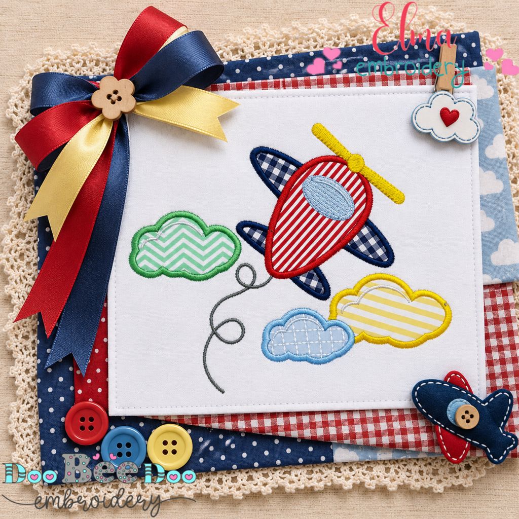 Little Sky Adventure - Appliqué - Machine Embroidery Design