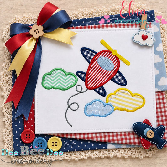 Little Sky Adventure - Appliqué - Machine Embroidery Design