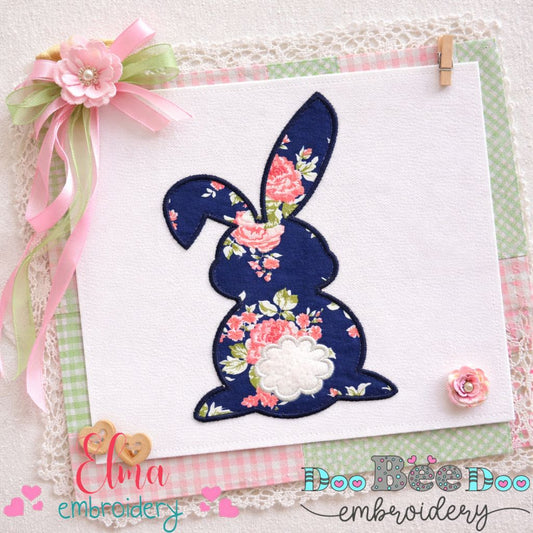 Easter Bunny Silhouette - Appliqué - Machine Embroidery Design