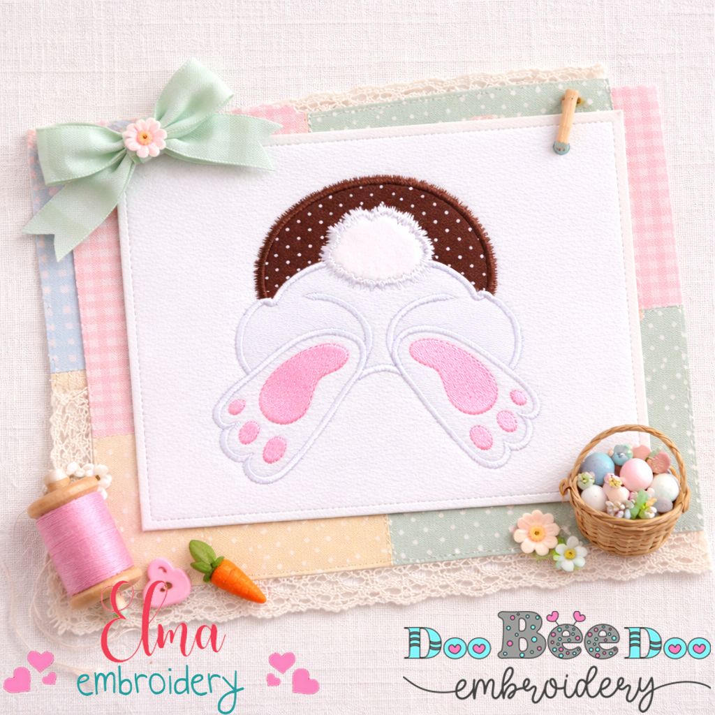 Bunny Butt – Appliqué – Machine Embroidery Design