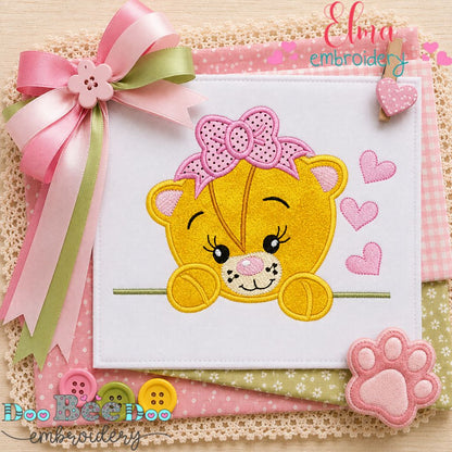 Darling Lion Girl - Appliqué - Machine Embroidery Design