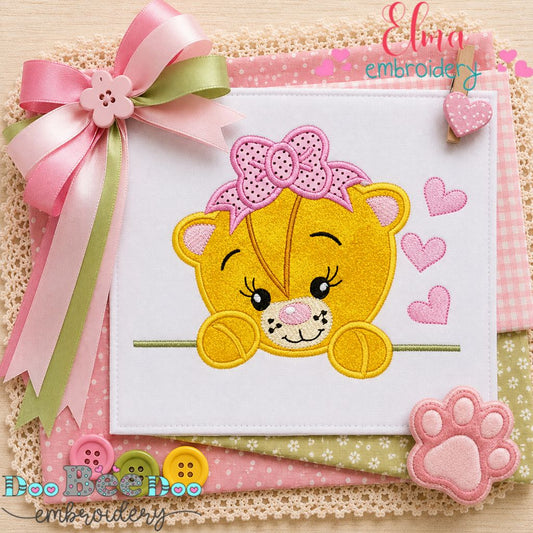 Darling Lion Girl - Appliqué - Machine Embroidery Design
