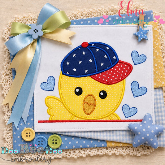 Playful Baby Chick - Appliqué - Machine Embroidery Design