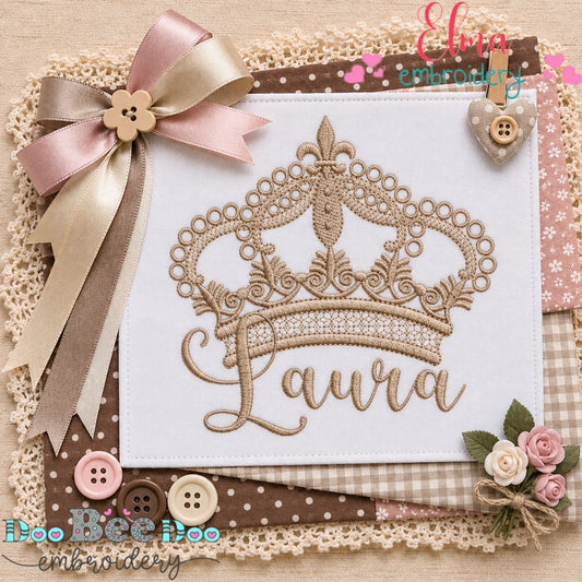 Royal Crown - Satin Stitch - Machine Embroidery Design