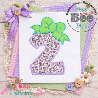 Big Bow Number Two - Appliqué – Machine Embroidery Design