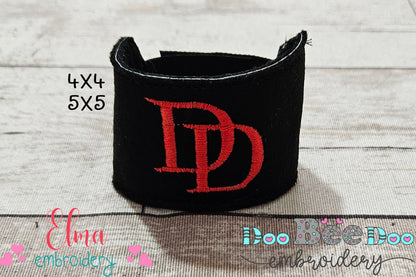 🔴 Daredevil Heroic Set – Mask + Bracelet – ith project – Machine Embroidery Design