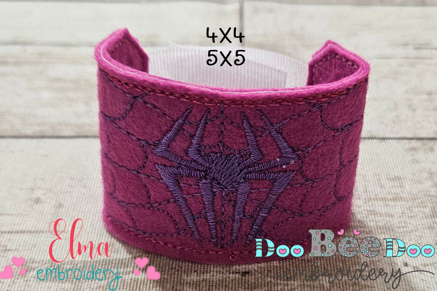 Little Spider Girl Set 🎀🕸️ – Mask & Bracelet ITH – Machine Embroidery Design
