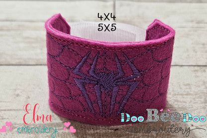 Little Spider Girl Set 🎀🕸️ – Mask & Bracelet ITH – Machine Embroidery Design
