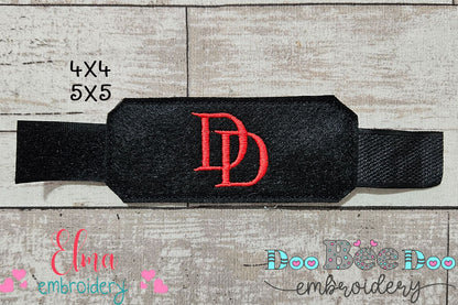 🔴 Daredevil Heroic Set – Mask + Bracelet – ith project – Machine Embroidery Design