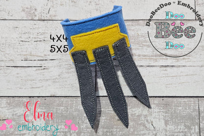 Wolverine Power Set 🐾 Mask & Bracelet – ITH Project – Machine Embroidery Design