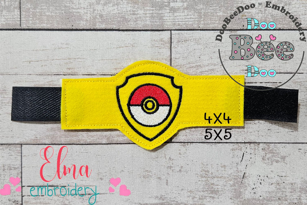 Pikachu Mask and Bracelet ITH Project - Applique - Machine Embroidery Design