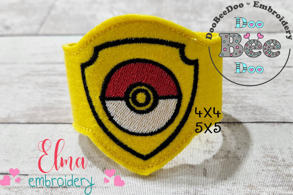 Pikachu Mask and Bracelet ITH Project - Applique - Machine Embroidery Design