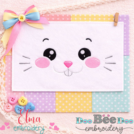 Cute Bunny Face - Fill Stitch – Machine Embroidery Design