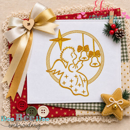 Heavenly Christmas Angel - Satin Stitch - Machine Embroidery Design