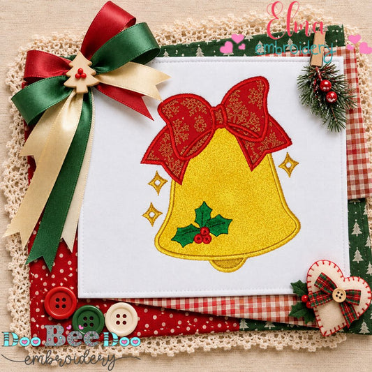 Jingle Bell Christmas - Appliqué - Machine Embroidery Design