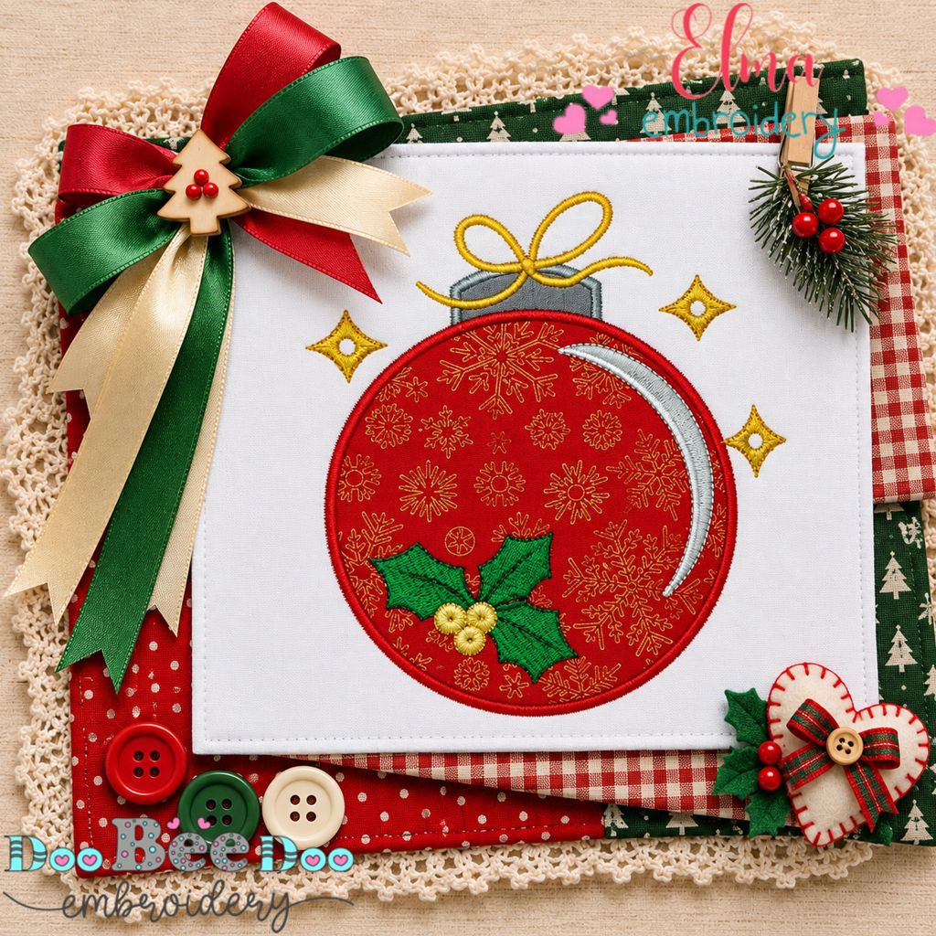 Christmas Ornament Magic - Appliqué - Machine Embroidery Design