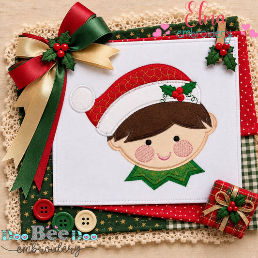 Little Christmas Elf Boy - Appliqué - Machine Embroidery Design