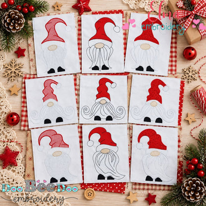Christmas Gnome Collection - Fill, Sketch & Applique - Machine Embroidery Design