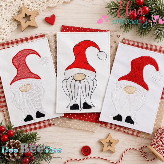 Cozy Christmas Gnome - Sketch, Fill & Applique - Machine Embroidery Design