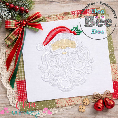 Santa Claus Face - Fill Stitch - Machine Embroidery Design