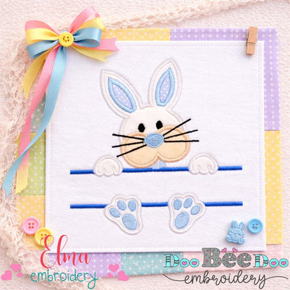 Split Bunny - Appliqué - Machine Embroidery Design