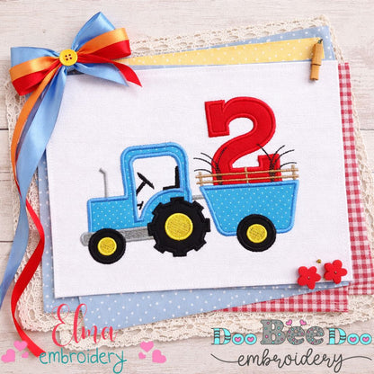 Tractor Number Two - Appliqué – Machine Embroidery Design