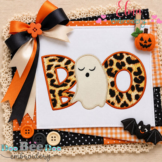 Wild Boo Ghost - Appliqué - Machine Embroidery Design
