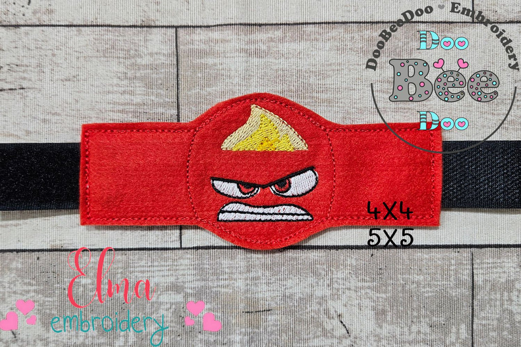 Inside Out Anger Mask and Bracelet ITH Project - Applique - Machine Embroidery Design