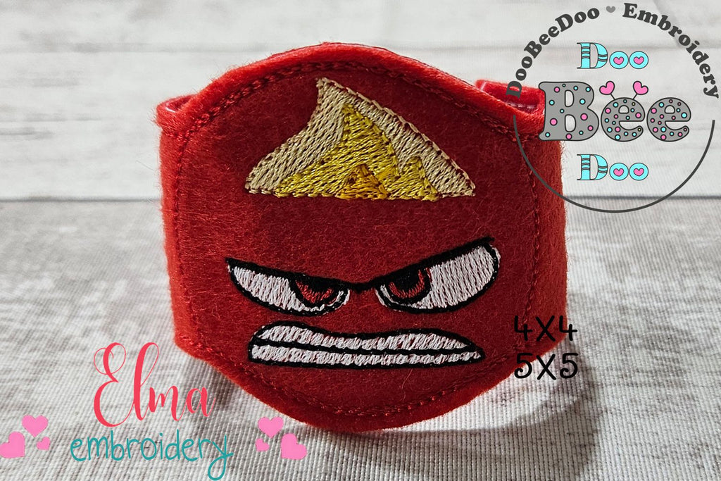 Inside Out Anger Mask and Bracelet ITH Project - Applique - Machine Embroidery Design