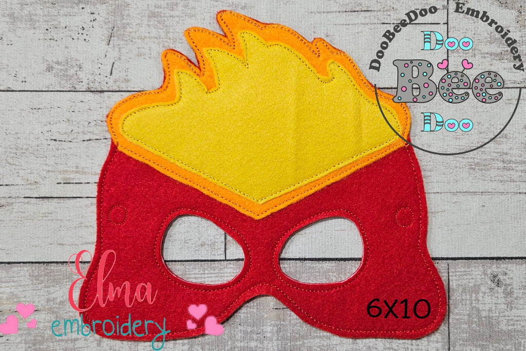 Inside Out Anger Mask and Bracelet ITH Project - Applique - Machine Embroidery Design