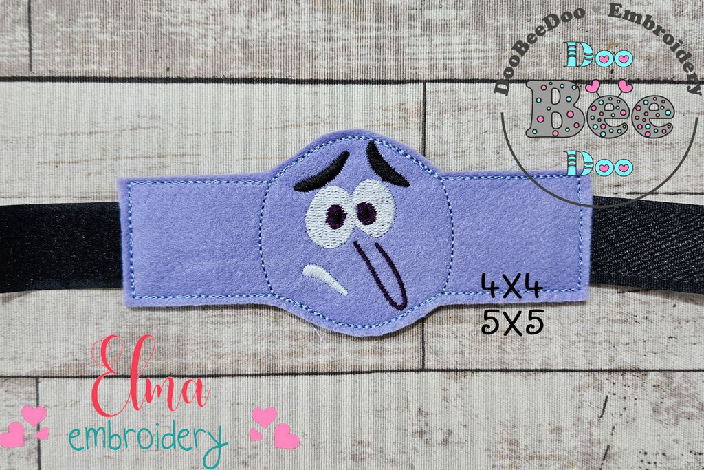 Inside Out Fear Mask and Bracelet ITH Project - Applique - Machine Embroidery Design