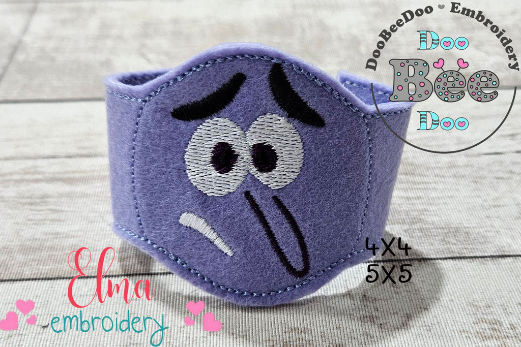 Inside Out Fear Mask and Bracelet ITH Project - Applique - Machine Embroidery Design