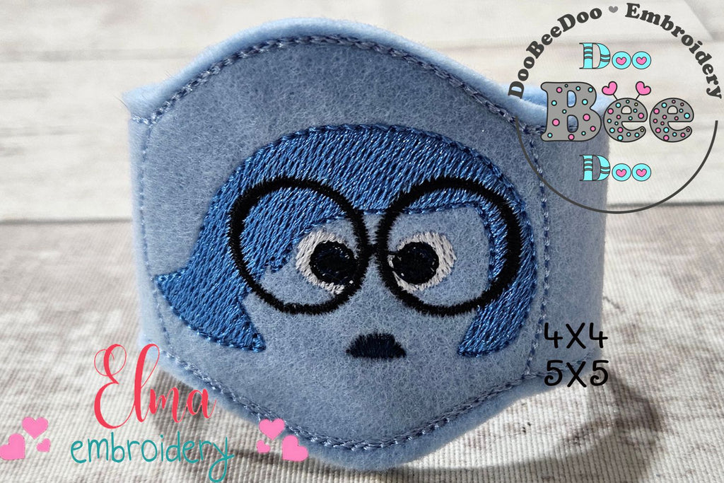 Inside Out Sadness Mask and Bracelet ITH Project - Applique - Machine Embroidery Design