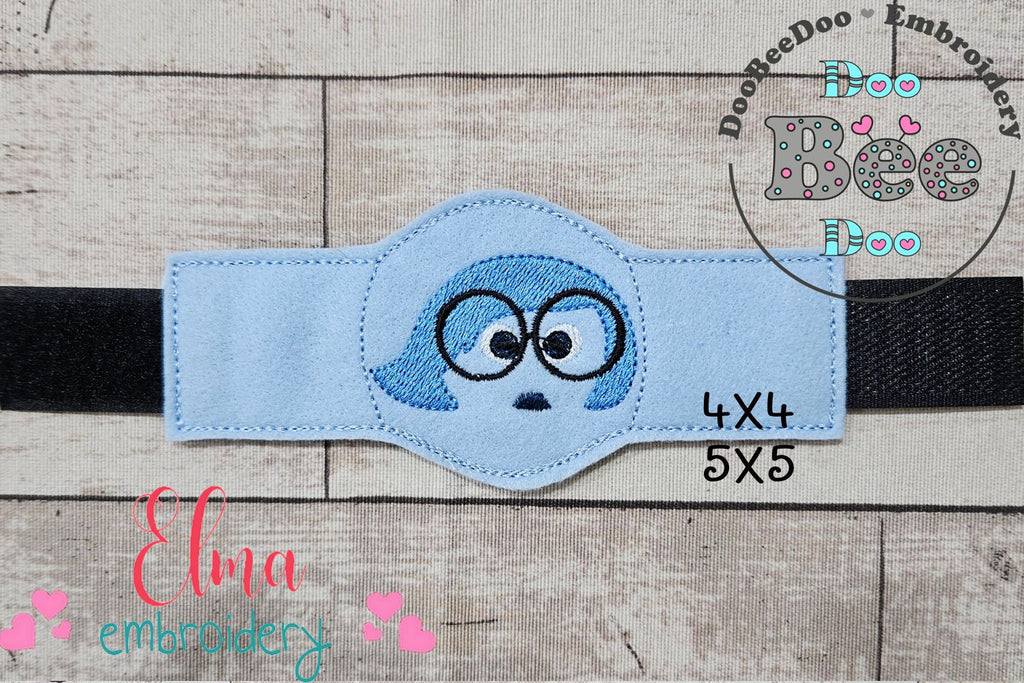 Inside Out Sadness Mask and Bracelet ITH Project - Applique - Machine Embroidery Design