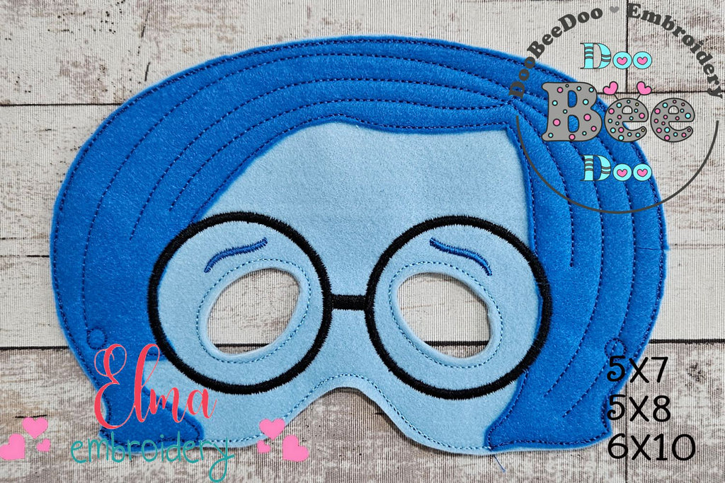 Inside Out Sadness Mask and Bracelet ITH Project - Applique - Machine Embroidery Design