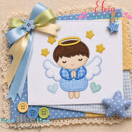 Heavenly Little Angel - Applique - Machine Embroidery Design