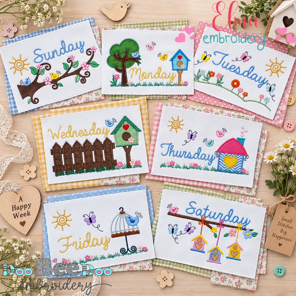 Sweet Days Garden - Applique - Machine Embroidery Design