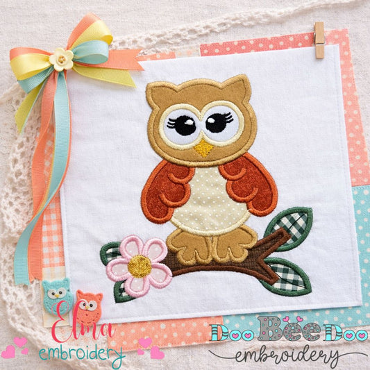 Cute Owl - Appliqué – Machine Embroidery Design