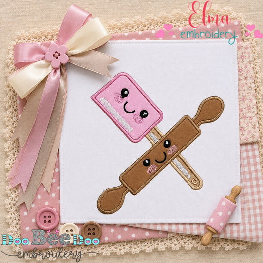 Happy Baking Buddies - Appliqué - Machine Embroidery Design