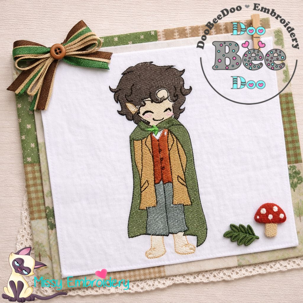 Frodo Hobbit Boy – Fill Stitch – Machine Embroidery Design