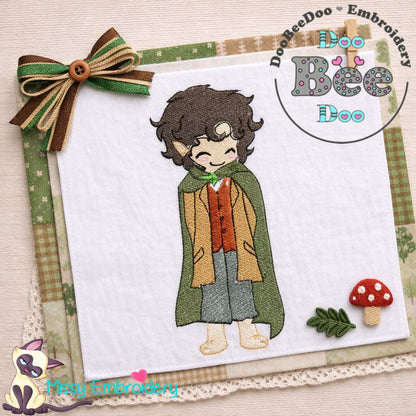 Frodo Hobbit Boy – Fill Stitch – Machine Embroidery Design