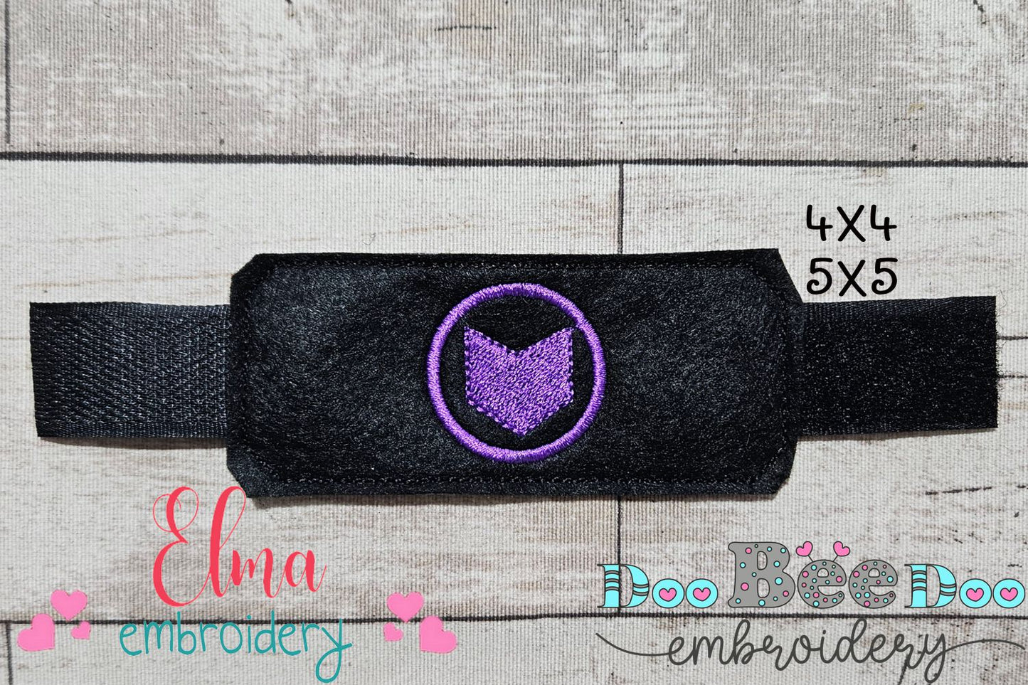 Super Archer Power! Hawkeye ITH Set – Mask and Bracelet – Machine Embroidery Design