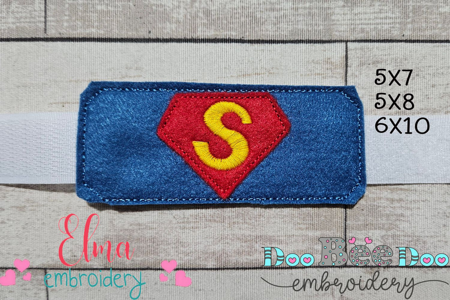 🦸‍♂️ Man of Steel Mask and Bracelet – ITH Project – Machine Embroidery Design
