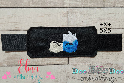 🎭 Villain Style – Two Face Mask & Bracelet – Machine Embroidery Design