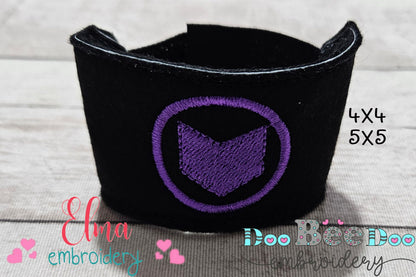 Super Archer Power! Hawkeye ITH Set – Mask and Bracelet – Machine Embroidery Design