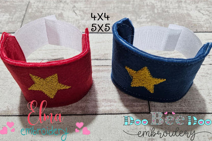 🌟 Super Star Girl Mask & Bracelet - ITH Project - Machine Embroidery Design