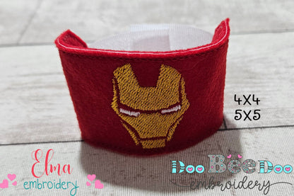 Ironman Power Set 💥 – Mask and Bracelet – ITH Project – Machine Embroidery Design