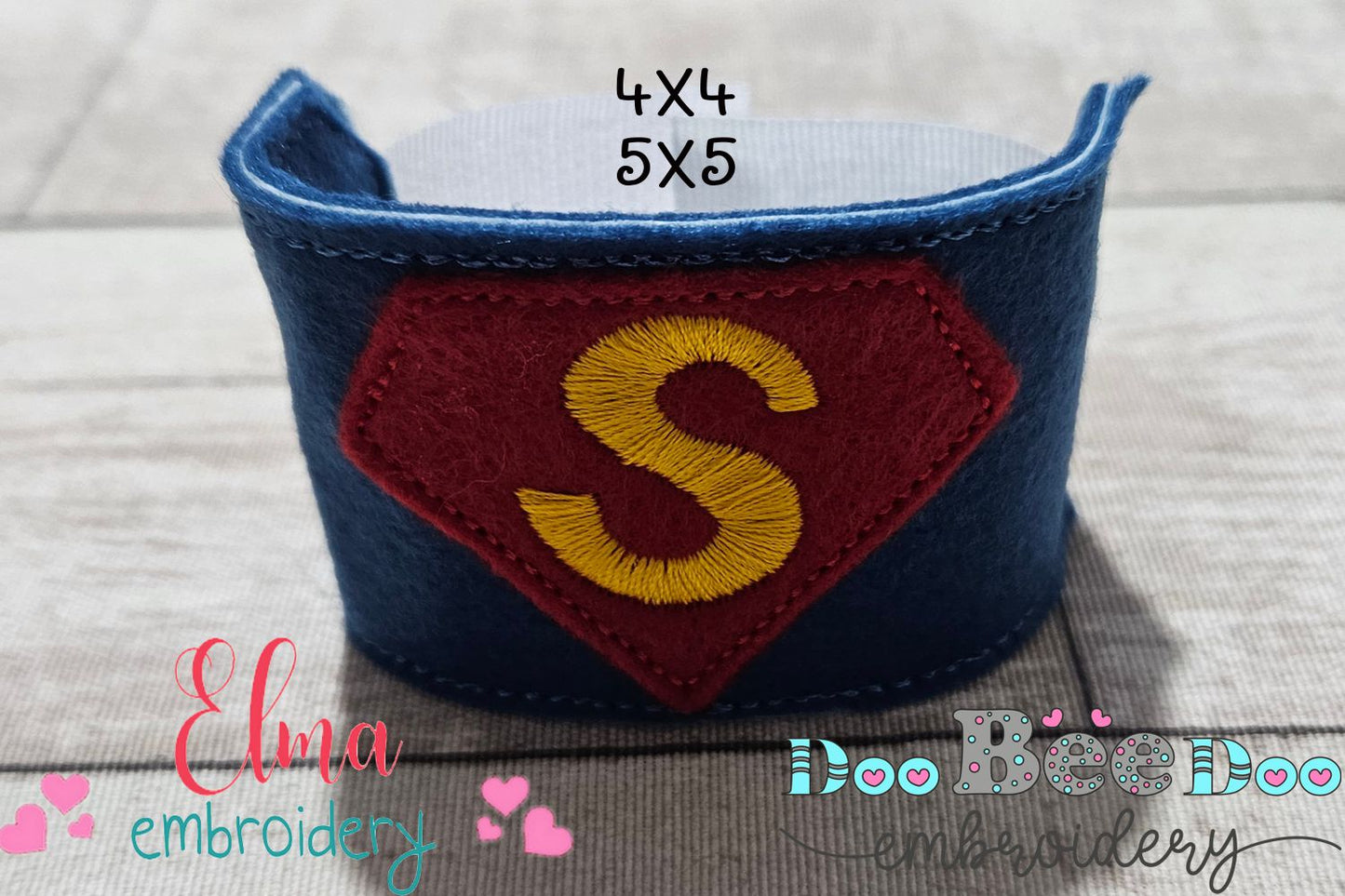 🦸‍♂️ Man of Steel Mask and Bracelet – ITH Project – Machine Embroidery Design