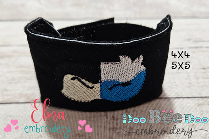 🎭 Villain Style – Two Face Mask & Bracelet – Machine Embroidery Design